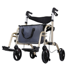 عجلات قابلة للطي Rollator Wheelchair Walker سبائك الألومنيوم ، عربة مشي للمعاقين