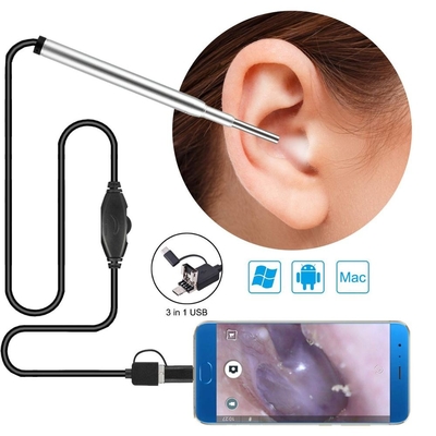 IP68 3.9mm ثلاثة في واحد منظار الأذن كاميرا منظار الأذن 67 درجة